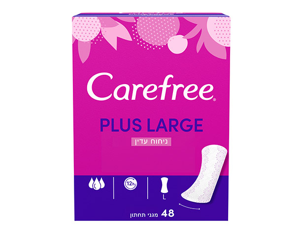 ניחוח עדין   ניחוח עדיןCarefree<sup>®</sup> Plus Large